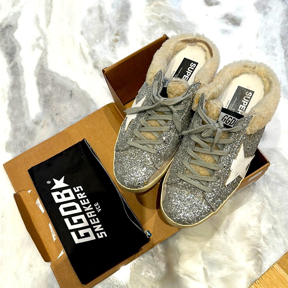 Golden Goose Women's Glitter Sneakers - Gray